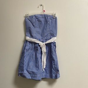 Hollister Striped Strapless Dress M